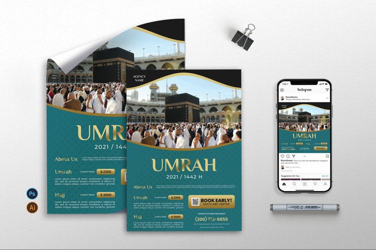 Umrah vol.1 - Flyer, Poster, Instagram RB
