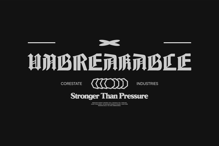 Unbreakable Typography Quotes T-shirt Design