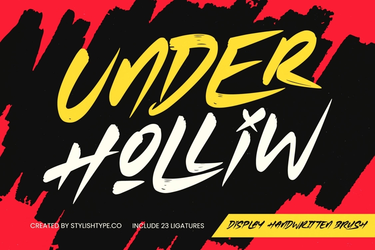 Under Holliw - Display Handwritten Brush