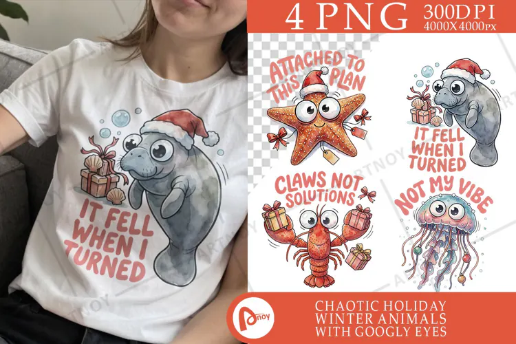 Undersea Christmas Aquatic Chaos Sublimation
