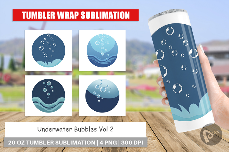 Tumbler Underwater Bubbles