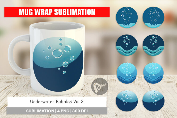 Mug Wrap Underwater Bubbles example image 1