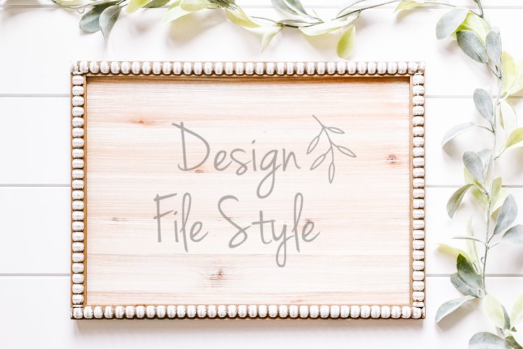 Wood Sign Mockup| Stock Photo| Flat Lay | Digital Mockup example image 1