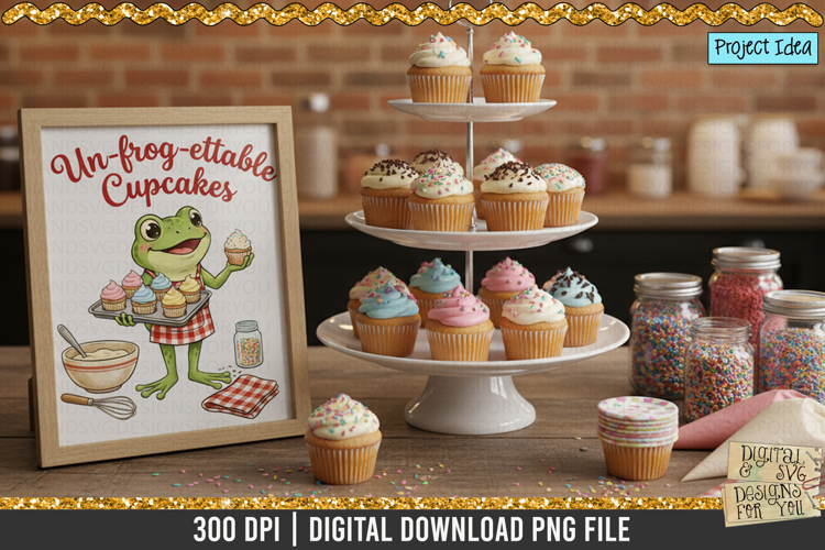 Un-frog-ettable Cupcakes Baking PNG / Baking png