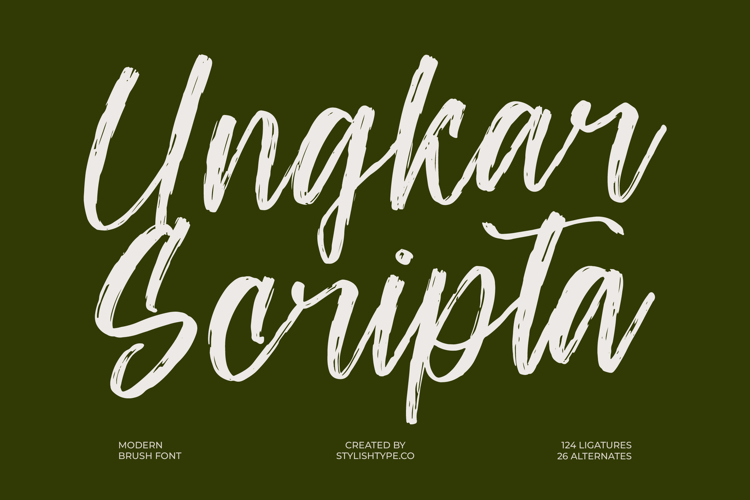 Ungkar Scripta - Modern Brush Font