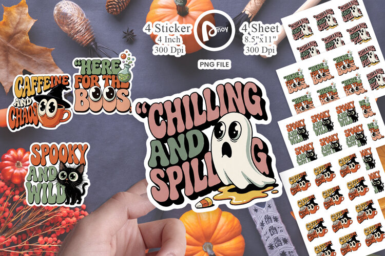 Unhinged Chaotic Halloween Sticker example image 1