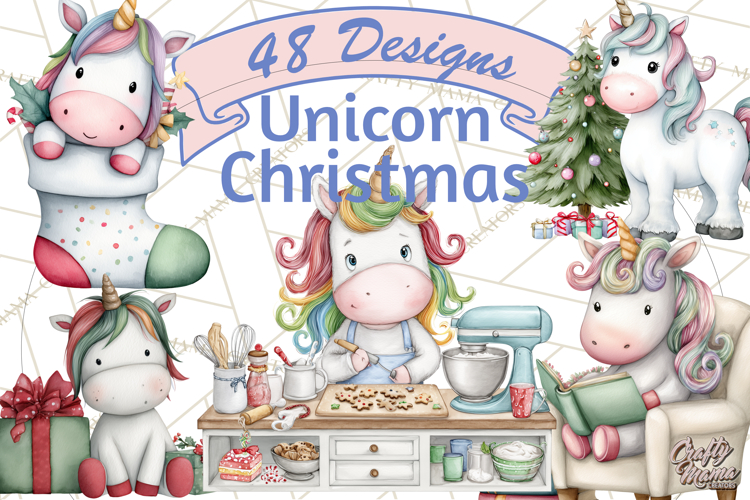 Cute Unicorn Clipart Image 9