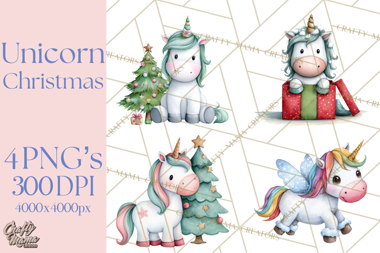 Cute Unicorn Clipart Image 2