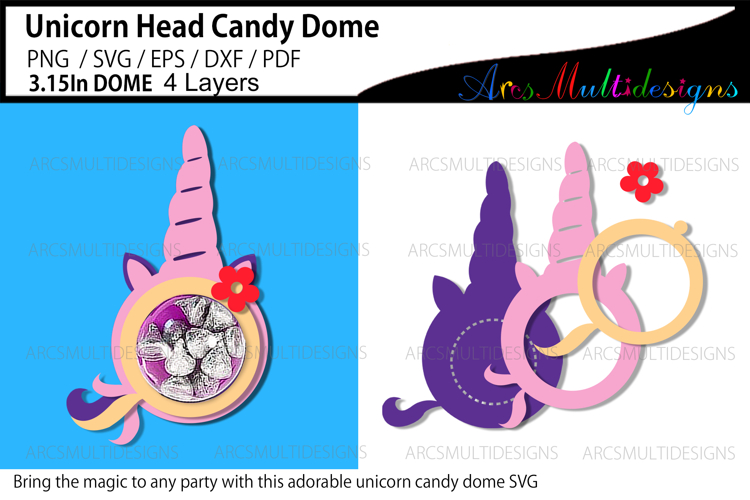Unicorn Head candy dome