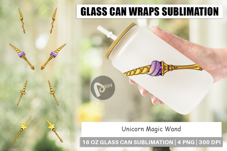 Glass Can Unicorn Wand