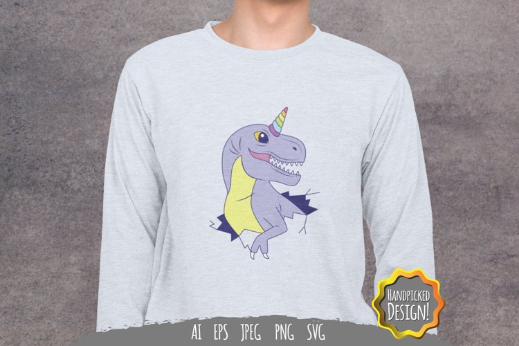 Unicornasaurus for T-Shirt Design