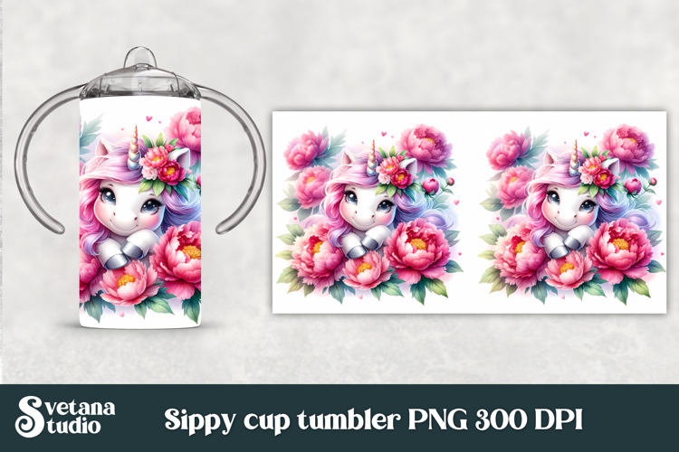 Cute unicorn kids sippy cup | Kids tumbler | Sippy cup PNG