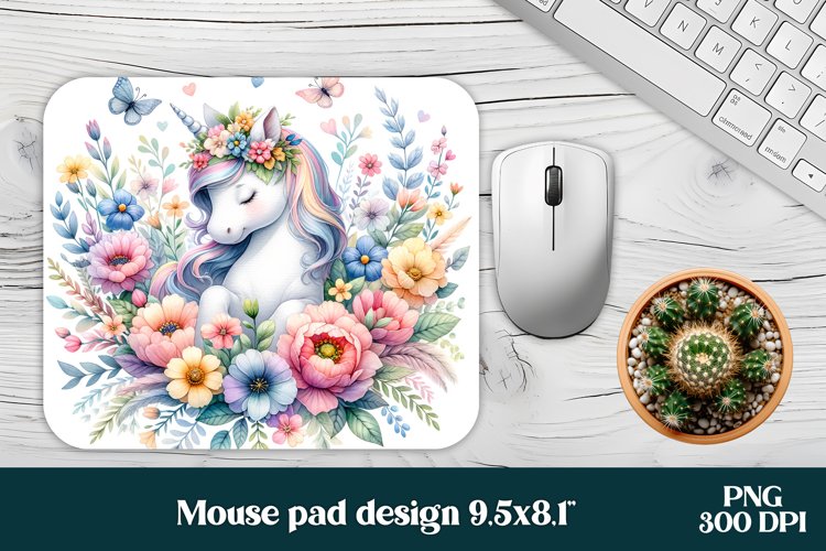 Unicorn mouse pad sublimation design