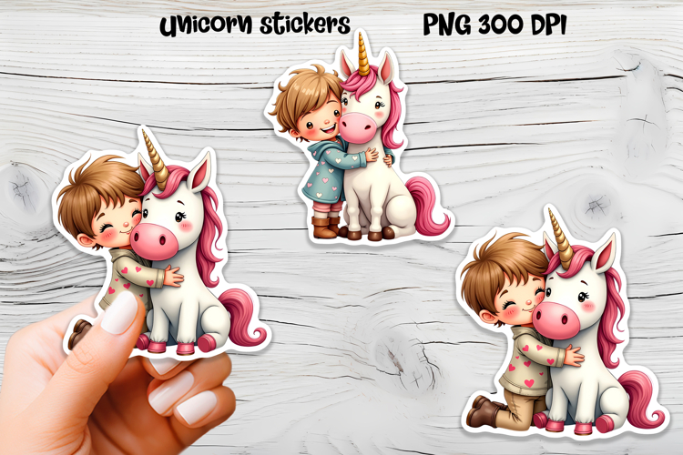 Cute unicorn stickers PNG | Cute animal sticker printable