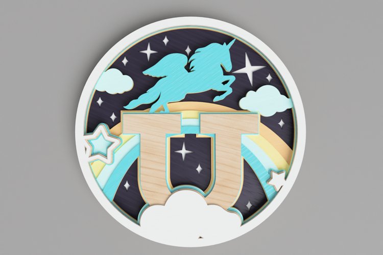 Layered Unicorn Svg Image 23