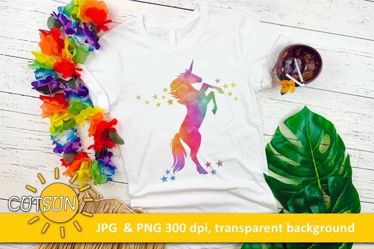 Unicorn sublimation design Watercolor | Unicorn SVG