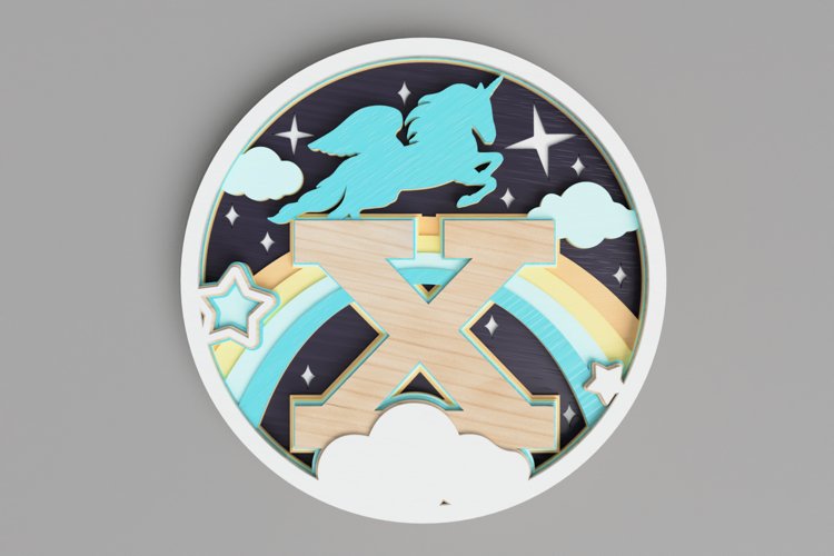 Layered Unicorn Svg Image 19