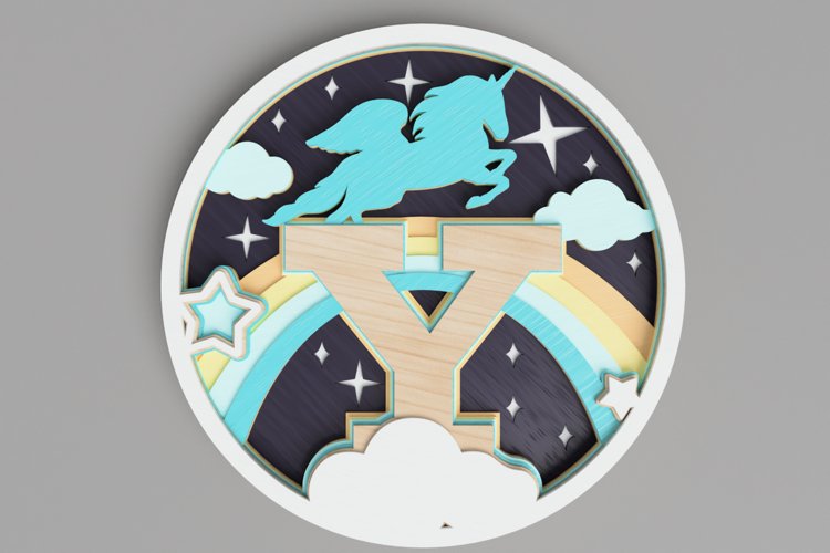 Layered Unicorn Svg Image 21