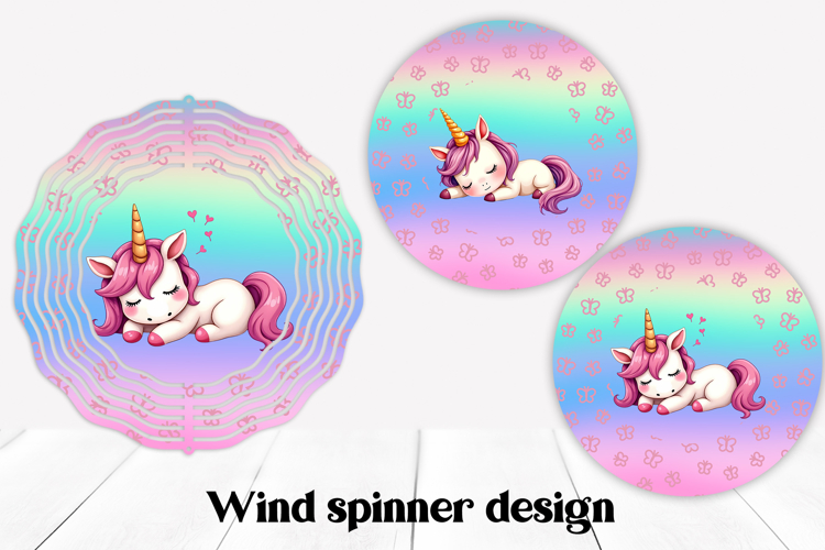 Cute animal wind spinner sublimation | Unicorn wind spinner