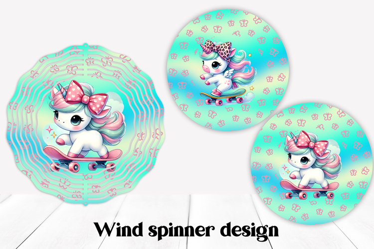 Cute animal wind spinner sublimation | Unicorn wind spinner