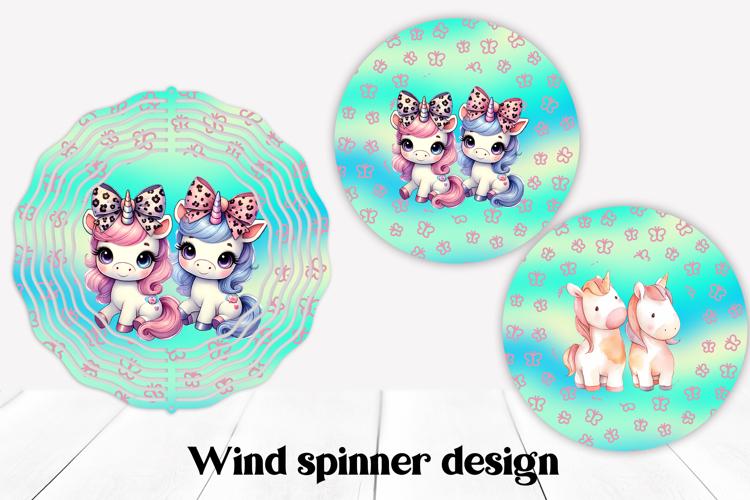 Cute animal wind spinner sublimation | Unicorn wind spinner