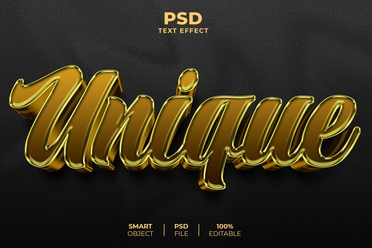 Unique 3D editable text effect example image 1