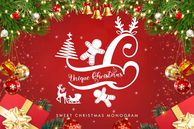 Unique Christmas Monogram