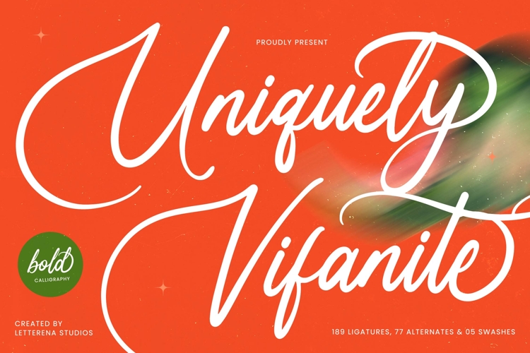 Uniquely Vifanite Bold Calligraphy Font
