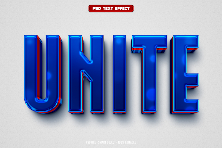 Unite 3D editable text effect