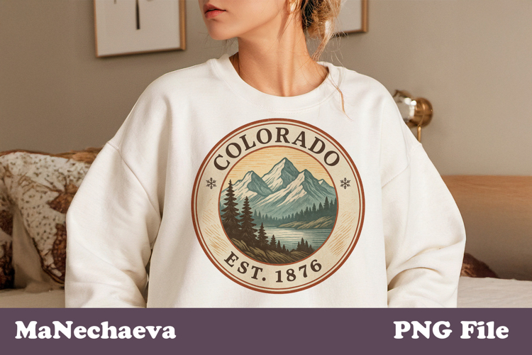 Colorado Vintage Stamp PNG | United States Sublimation