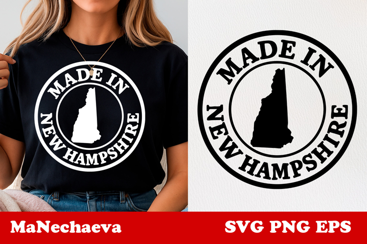 United States Postage Stamp SVG Made in New Hampshire Design