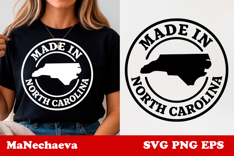 United States Postage Stamp SVG Made in North Carolina Desig