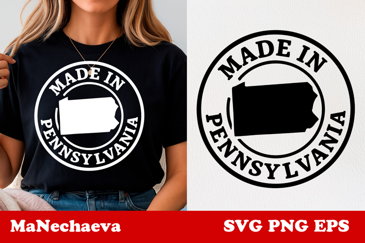 United States Postage Stamp SVG Made in Pennsylvania Design