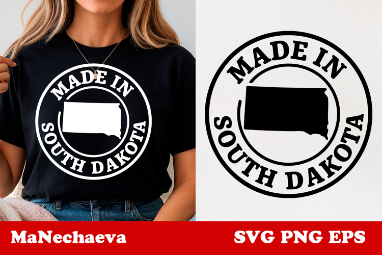 United States Postage Stamp SVG Made in South Dakota Design