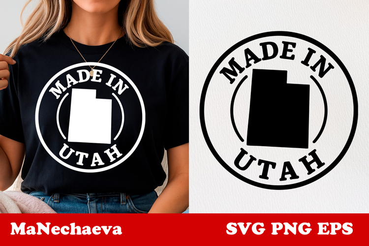 United States Postage Stamp SVG | Made in Utah Design
