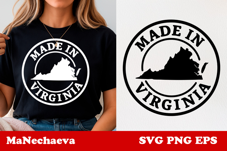 United States Postage Stamp SVG | Made in Virginia Design
