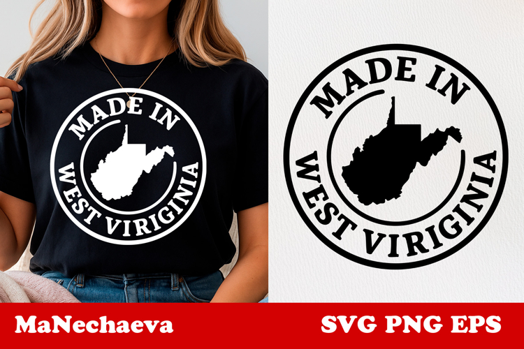 United States Postage Stamp SVG Made in West Virginia Design
