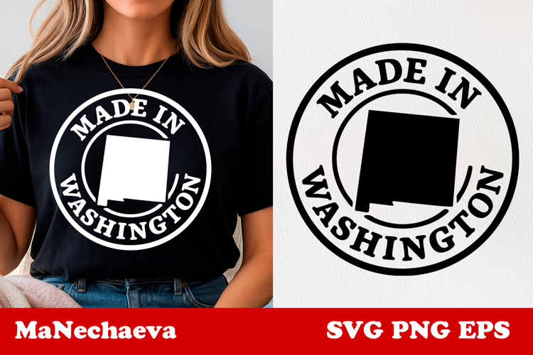 United States Postage Stamp SVG | Made in Washington Design