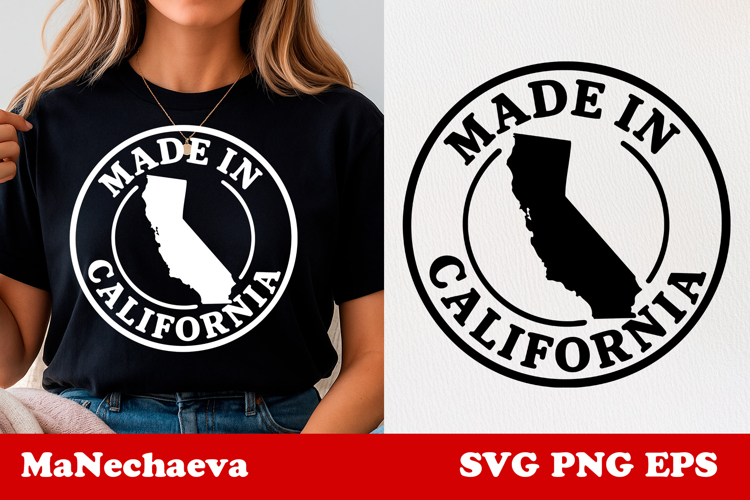United States Postage Stamp SVG | Made in California Design