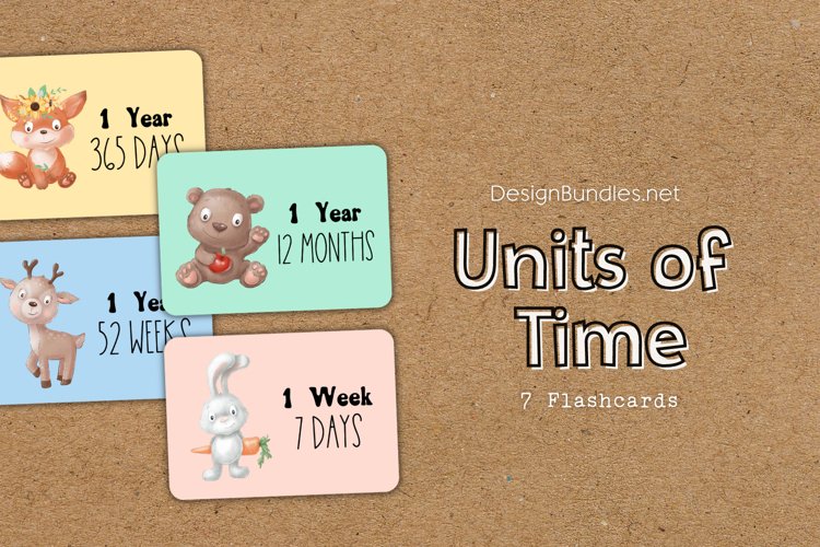 Units of Time Educational Flashcards example image 1