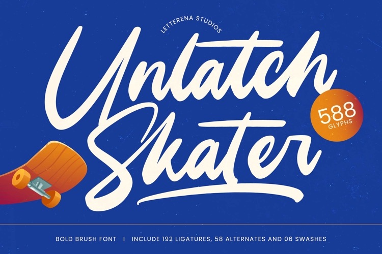 Unlatch Skater Bold Brush Font