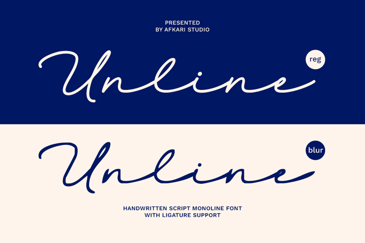 Unline - Handwritten Script Monoline Font