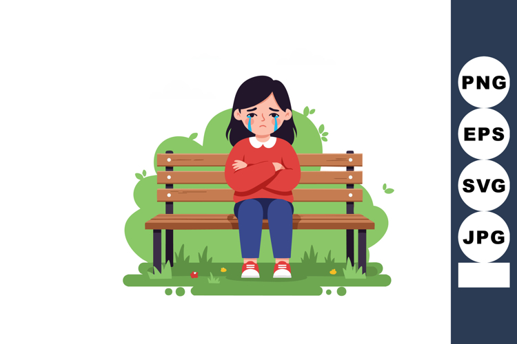 Sad Girl Clipart Image 19