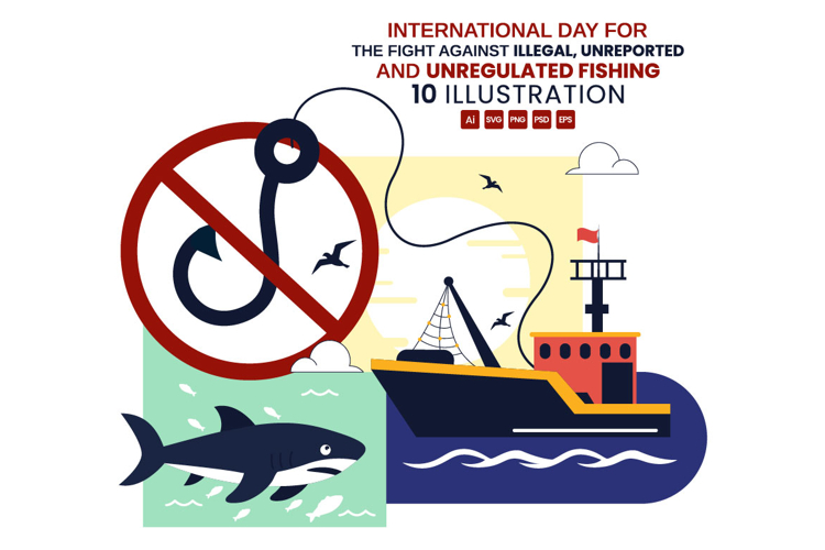 10 Illegal and Unregulated Fishing Illustration