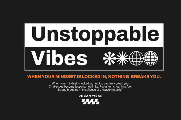 Unstopable Urban Typography T-shirt Design