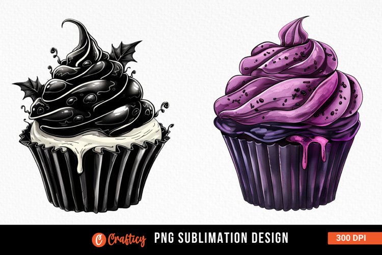 Free Printable Gothic Cupcake Template