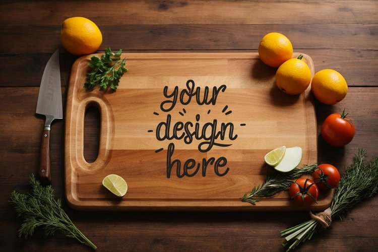 Kitchen Cutting Board Mockup