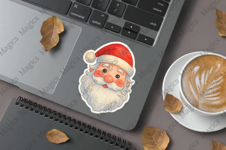 Santa Claus Face Stickers