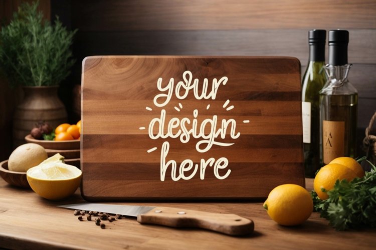 Kitchen Cutting Board Mockup