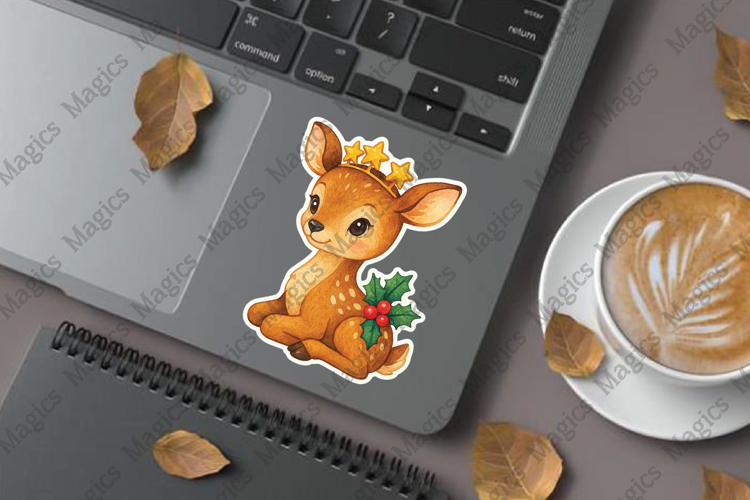 Robin with Mistletoe png stickers